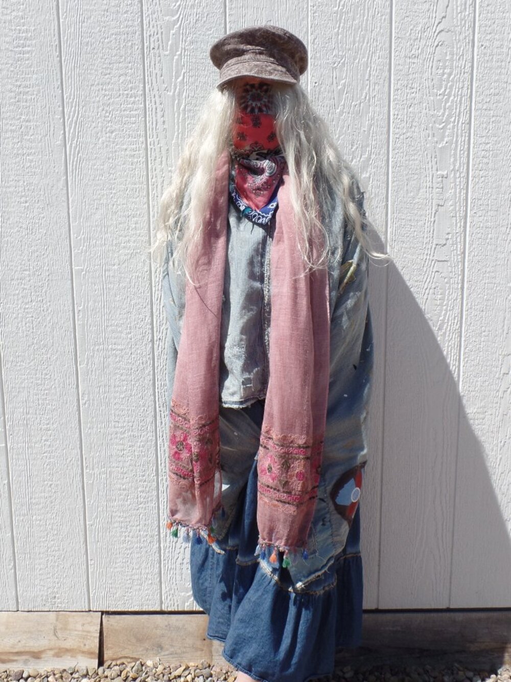 Embroidered  Scarf Wrap Tassels Floral Paisleys